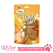 Load image into Gallery viewer, DENTALIGHT 10110 3&quot; Small Vital Fiber Wellbar×8pcs 80g Banana, Mountain Yam, Pumpkin Dog Treats