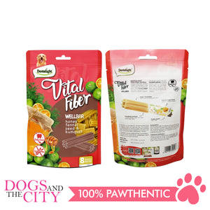 DENTALIGHT 10127 3" Small Vital Fiber Wellbar×8pcs 80g Honey, Fennel Seed, Kumquat Dog Treats