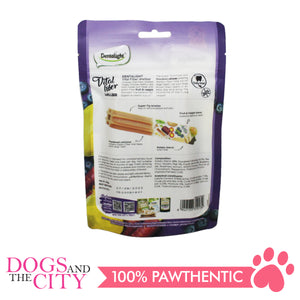 DENTALIGHT 10134 5" Medium Vital Fiber Wellbar×5pcs 85g Pear, Purple Carrot, Blueberry Dog Treats