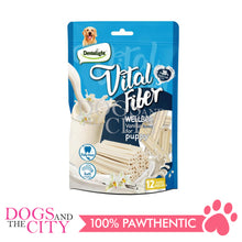 Load image into Gallery viewer, DENTALIGHT 10776 3&quot; Vital Fiber Wellbar Sticks for PUPPY 12pcs/pack 80g with Goat&#39;s Milk, Vanilla Flavor Dog Treats