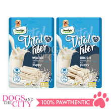 Load image into Gallery viewer, DENTALIGHT 10783 2.7&quot; Vital Fiber Brush for PUPPY 8pcs/pack 80g with Goat&#39;s Milk, Vanilla Flavor