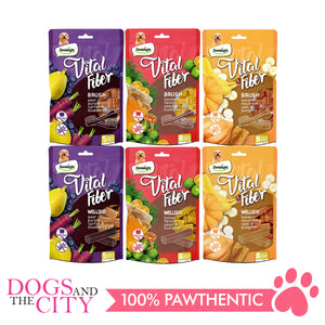 DENTALIGHT 10127 3" Small Vital Fiber Wellbar×8pcs 80g Honey, Fennel Seed, Kumquat Dog Treats