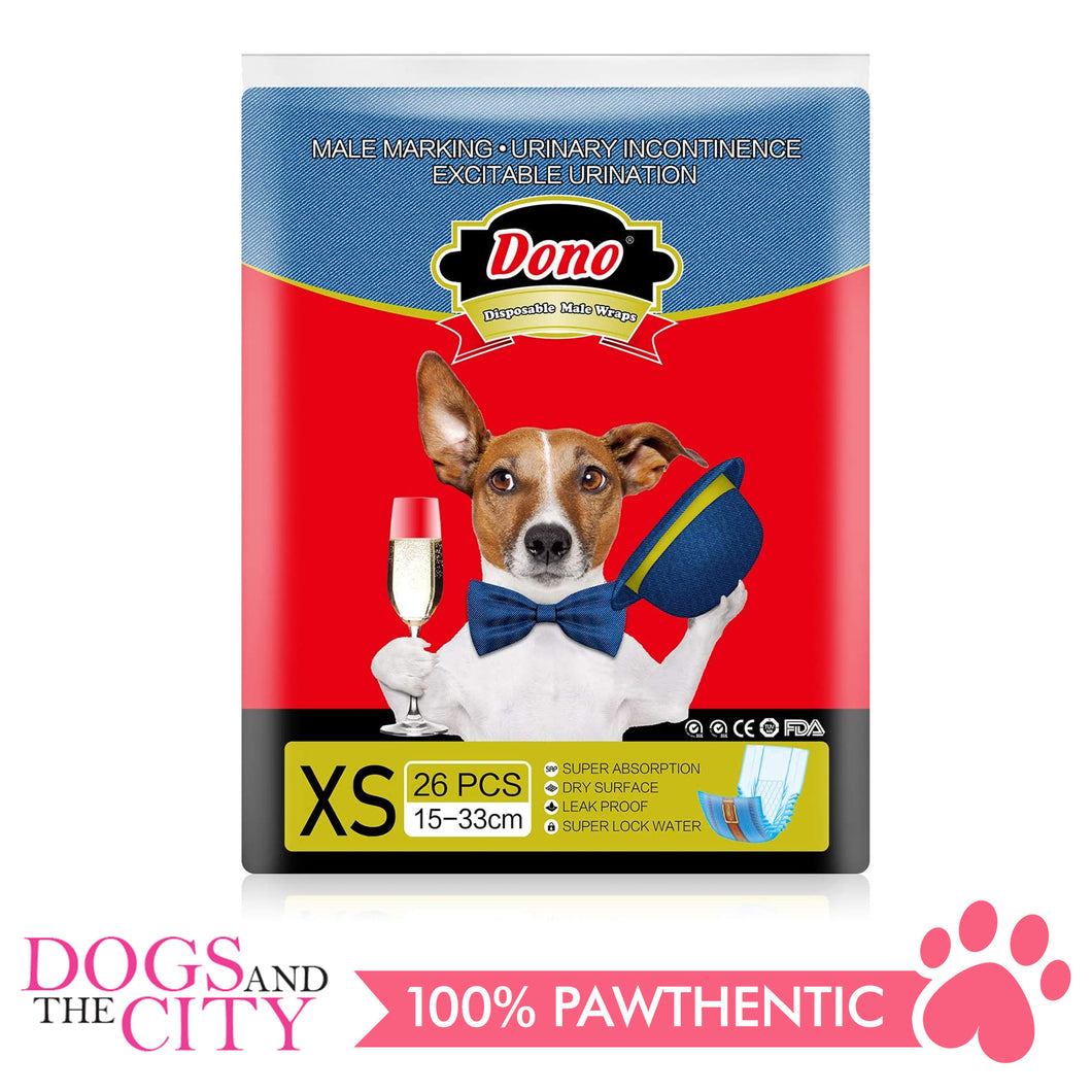 Dono Disposable Dog Diapers Male-Denim Style XS (26PCS) - Dogs And The City Online