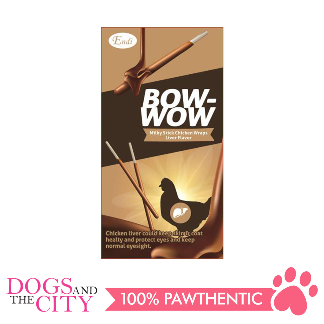 Endi E025 Bow-Wow Milky Stick Wraps Liver Dog Treats 96g