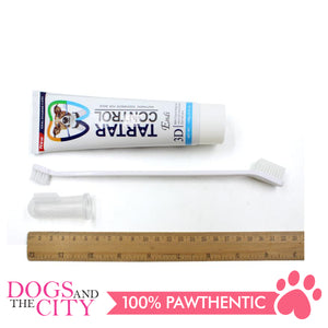 ENDI E073 Tartar Control Dental Care Dog Enzymatic 100g Toothpaste and Toothbrush Oral Hygiene Kit