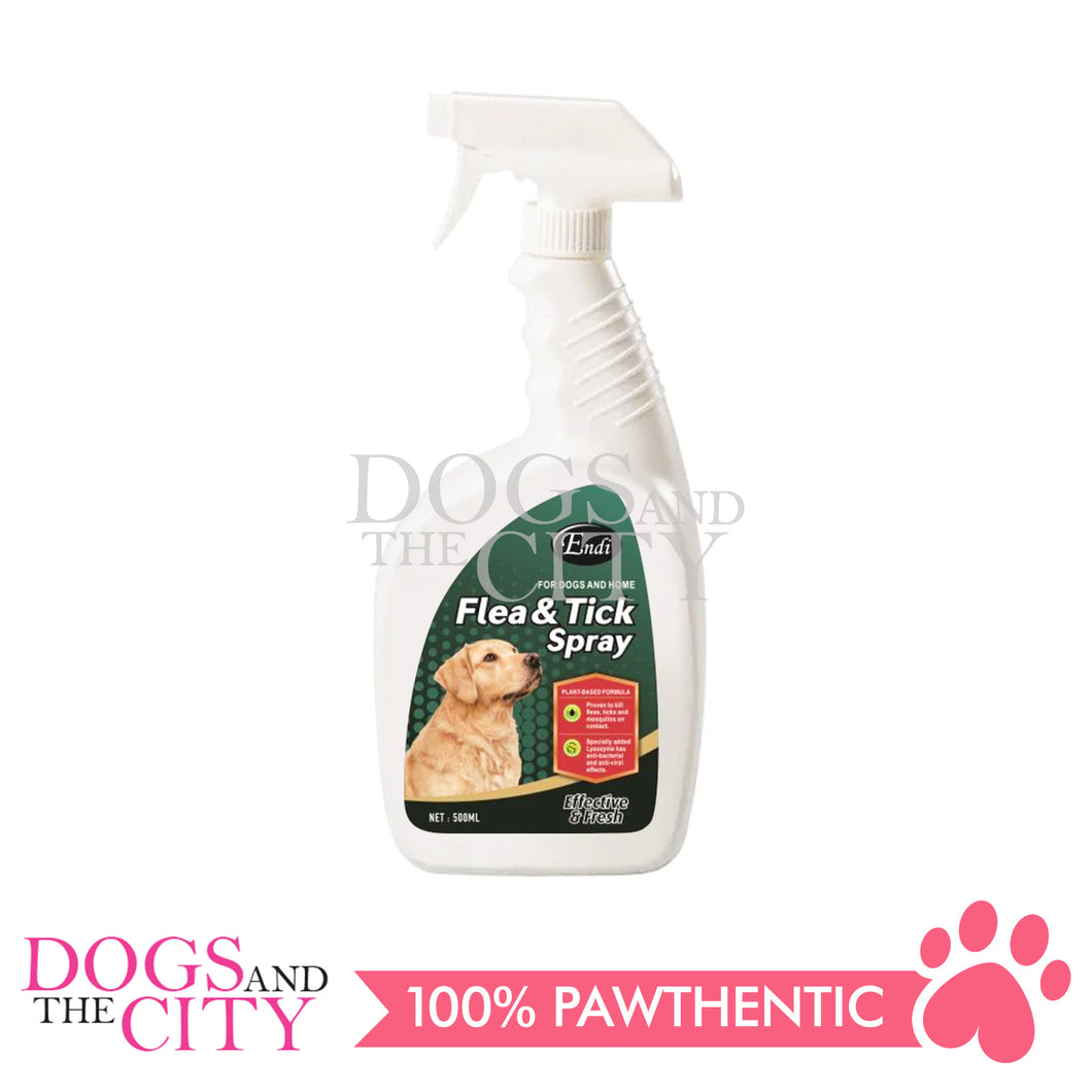 ENDI E071 Flea and Tick Spray Plant Based Formula for Dogs and Home 500ml