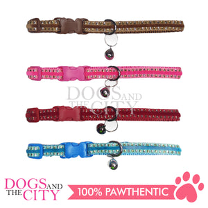 JX JCC1100 1.0Cm Adjustable Pet Collar With Bell 20-30cm