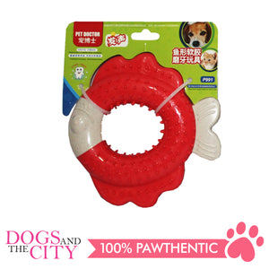 JX P991 Fish-Shaped Soft Rubber Molar Pet Toy 14x14x3cm Dog Toy