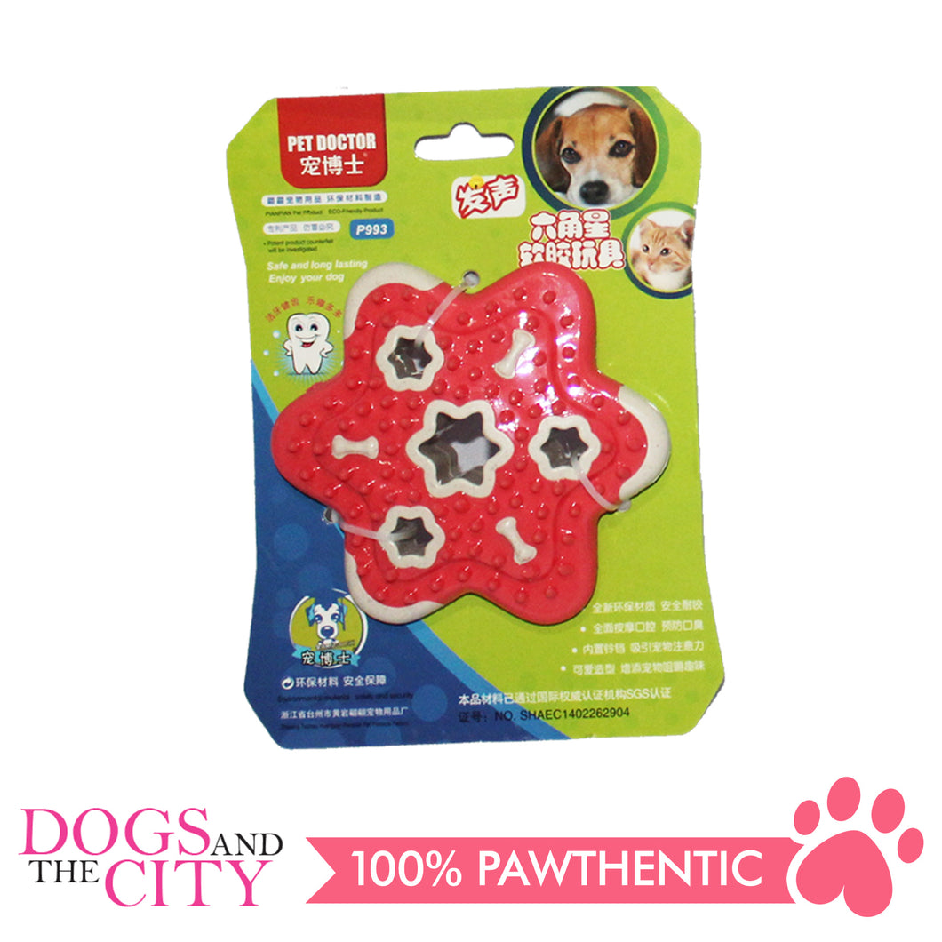 JX P993 Hexagonal Soft Molar Toy 10x10x3cm Dog Toy