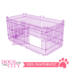 JX 6 Panels Pet Playpen 70x70cm Violet for Dog and Cat