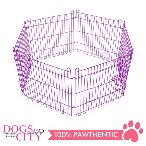 JX 6 Panels Pet Playpen 70x70cm Violet for Dog and Cat