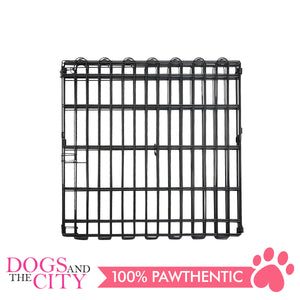 JX 6 Panels Pet Play Pen 70x70cm Black for Dog and Cat