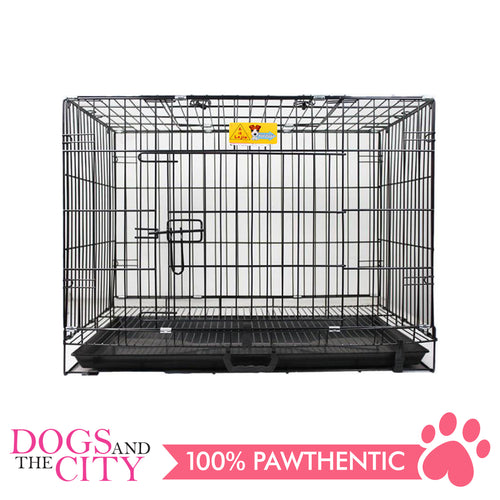 JX D216MA Foldable Pet Cage 75x48x57cm Size 3 Black - All Goodies for Your Pet