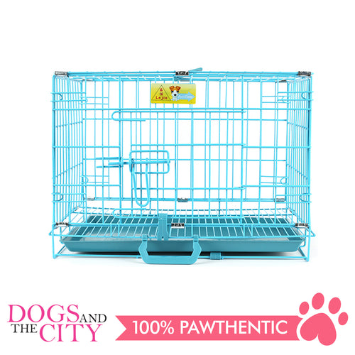 JX D216MA Foldable Pet Cage 75x48x57cm Size 3 Blue - All Goodies for Your Pet