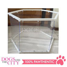 Load image into Gallery viewer, M-BABY Patented Transparent Modern ACRYLIC Pet Playpen Portable Model 66CM high 6 Panels for Dog and Cat