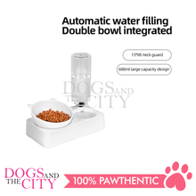 Load image into Gallery viewer, MRCT Automatic Pets Water Feeder with Rotating Tilted Cat/Dog Bowl Small 25x24.5x13.9cm - Dogs And The City Online