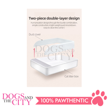 Load image into Gallery viewer, MRCT Cat Litter Box Open Space White Small 40*26*14cm - Dogs And The City Online