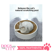 Load image into Gallery viewer, MRCT Compass Pets Corrugated Cat Scratch Pad Furniture Scratcher Inner Core LARGE WHITE 40x40x10cm - Dogs And The City Online