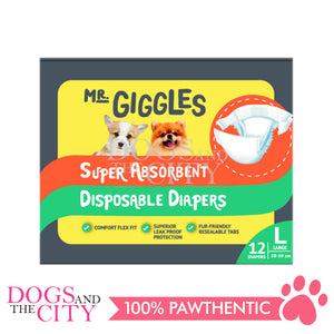 Mr. Giggles Dog Female Absorbent Disposable Diapers 12pcs/pack