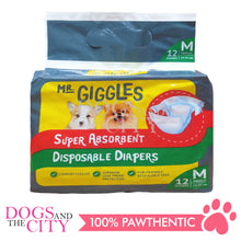 Load image into Gallery viewer, Mr. Giggles Dog Female Absorbent Disposable Diapers 12pcs/pack