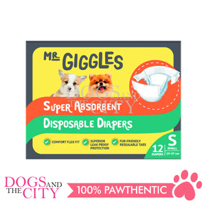 Mr. Giggles Dog Female Absorbent Disposable Diapers 12pcs/pack