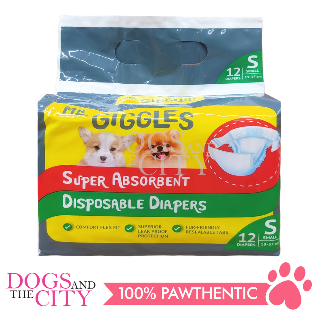 Mr. Giggles Dog Female Absorbent Disposable Diapers 12pcs/pack