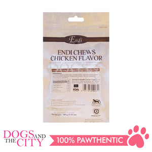 ENDI N004 Chicken Flavor Large Dental Bone with Black Sesame Seed Dog Treats 100g