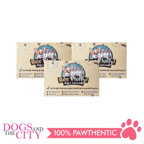 Bee Fluffy Dog And Cat Soap 135G Vanilla Berry Scent (3 Packs)