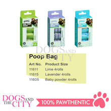 Load image into Gallery viewer, Pawise 11605 Poop Bags Spice Baby Powder 4rolls*15st-32*19cm Blue