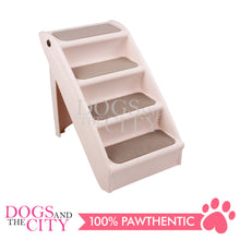 Load image into Gallery viewer, PAWISE 12589 Foldable Dog Steps Stairs 4 Steps Foldable Lightweight Stairs Pet Plastic Access Step Stairs Essentials Foldable Stairs for Pets Dogs Cats 38x76x50cm