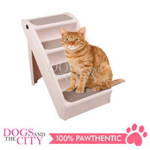 Load image into Gallery viewer, PAWISE 12589 Foldable Dog Steps Stairs 4 Steps Foldable Lightweight Stairs Pet Plastic Access Step Stairs Essentials Foldable Stairs for Pets Dogs Cats 38x76x50cm