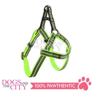 PAWISE 13179 Pet Reflective Adjustable Soft Harness - Green 20mmx35-60cm for Dog and Cat