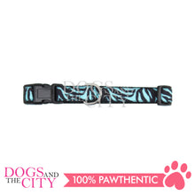 Load image into Gallery viewer, PAWISE 13273 Pet Adjustable Collar Zebra Design Medium for Dog and Cat (35-50cm/20mm)