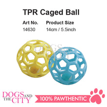 Load image into Gallery viewer, Pawise 14630 TPR Caged Interactive Pet Ball Toy for Dog and Cat 14cm