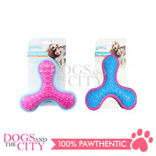 Load image into Gallery viewer, PAWISE  14646 TRP Form Toss and Play Tri-Flyer Boomerang Dog Toy 16x16x3cm