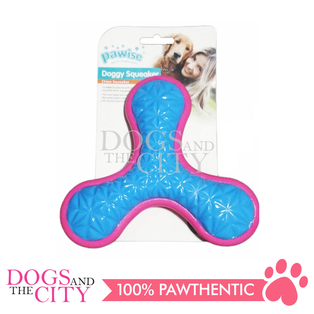 PAWISE  14646 TRP Form Toss and Play Tri-Flyer Boomerang Dog Toy 16x16x3cm