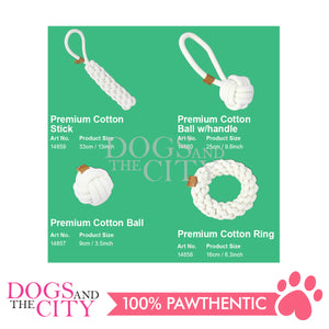 Pawise 14860 Premium Cotton Ball w/ Handle Pet Toys