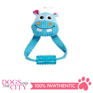 Pawise 15036 Vivid Life Hippo with Tugger Plush Pet Toy - All Goodies for Your Pet