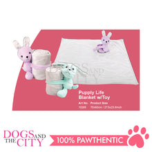 Load image into Gallery viewer, Pawise 15285 Pupply Pastel Life Blanket 2in1 with Dog Toy for Pets Large 70x60cm - Dogs And The City Online