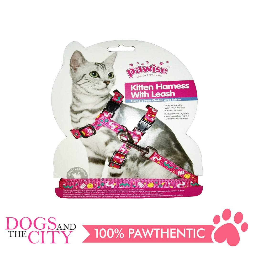 Pawise 28002 Kitten Harness with Leash Pink/Purple 120cm - All Goodies for Your Pet