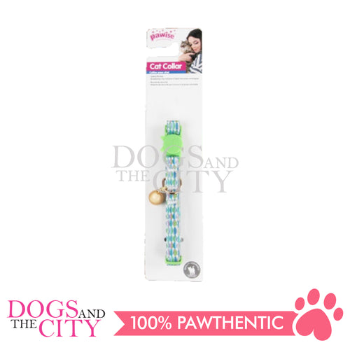 Pawise 28009 Cat Collar Adjustable – Green (15-25cm/10mm)
