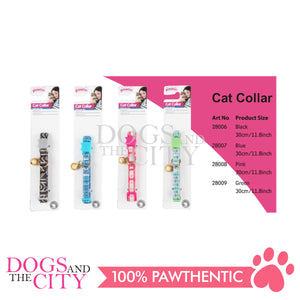 Pawise 28009 Cat Collar Adjustable – Green (15-25cm/10mm)