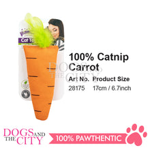 Load image into Gallery viewer, Pawise 28175 Catnip Filled Carrot Interactive Cat Toy 17cm