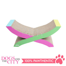 Load image into Gallery viewer, PAWISE 28481 Cat Hammock Lounge Scratching 2 in 1 Cardboard Cat Scratcher 50x24x24cm