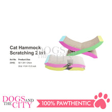 Load image into Gallery viewer, PAWISE 28481 Cat Hammock Lounge Scratching 2 in 1 Cardboard Cat Scratcher 50x24x24cm