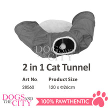 Load image into Gallery viewer, PAWISE 28560 2in1 Cat Tunnel and Cushion Interactive Toy Play 97x68x28cm