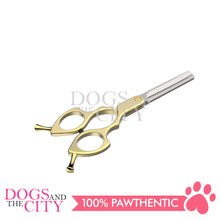 Load image into Gallery viewer, SHARK TEETH Colorful Professional Pet Grooming Scissors Dog Shears with Finger Rings, 6.25&quot; Thinner