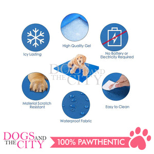 SLP Pet Cooling Mat Wave Blue Design Medium 40X50cm