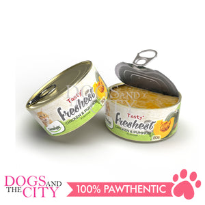 DENTALIGHT 11544 Tasty with Freshest Cat Treat in Can CHICKEN & PUMPKIN 80g (3pcs x 80g)