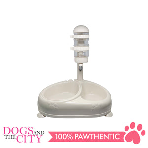 Pet Water Feeder with Double Food Bowl for Dogs and Cats - All Goodies for Your Pet